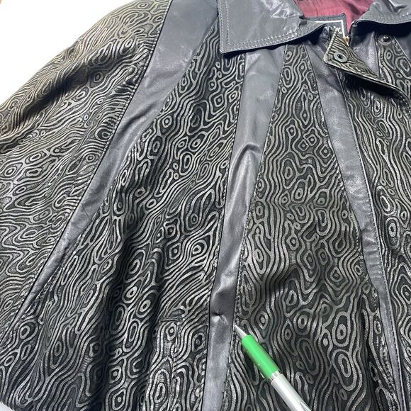 Vintage Gino Di Giorgio by Comint Womens Large Leather Bomber Jacket 80s 90s Zip - Picture 9 of 16